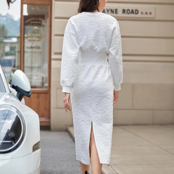 Farah Textured Sweater Dress - Picture 3 of 8